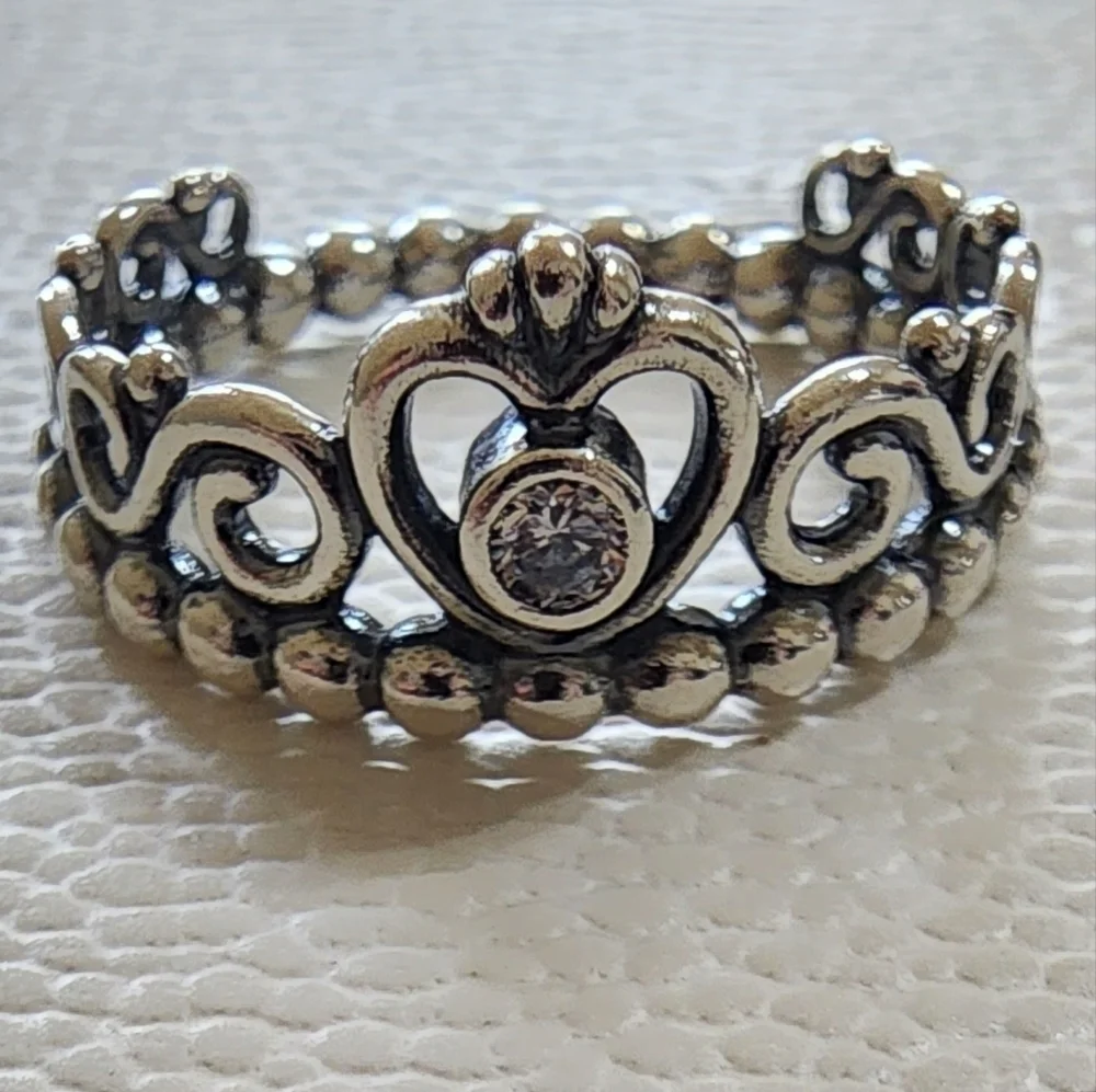Pandora Princess Tiara Crown Ring size 54